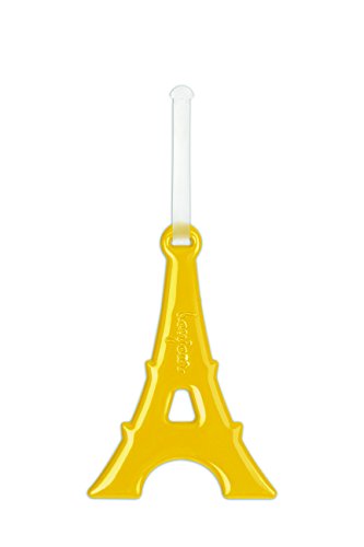 ALIFE DESIGN Eiffel Tower Luggage Tag - Yellow, Paris-Themed Travel Accessory for Suitcases, Bags & Backpacks - Perfect for Travel Enthusiasts & Souvenir Collectors