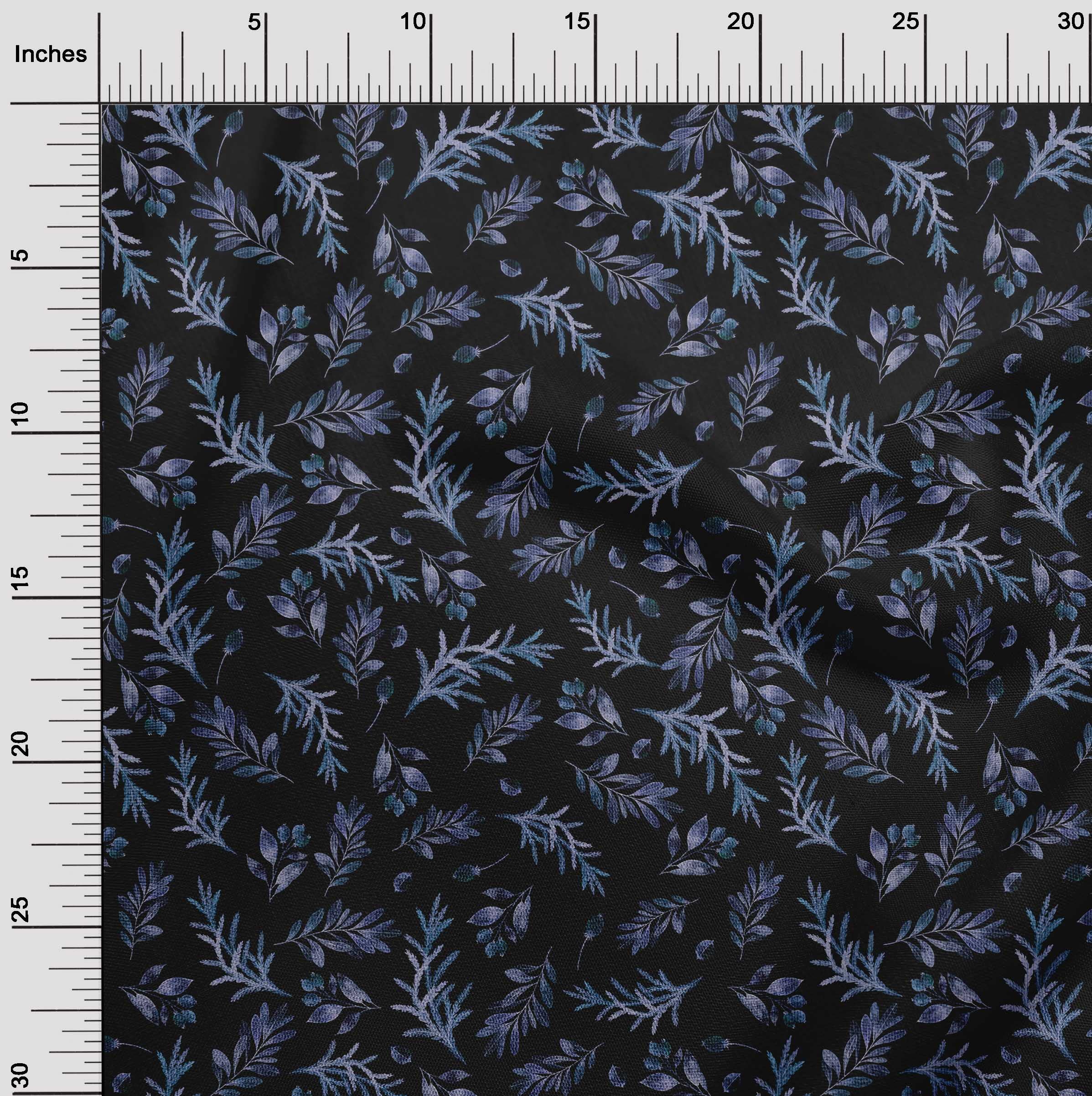 Premium Velvet Black Tropical Print Fabric by The Yard - 58 Inch Wide for DIY Clothing, Home Decor & Sewing Projects - Soft, Durable & Easy to Sew