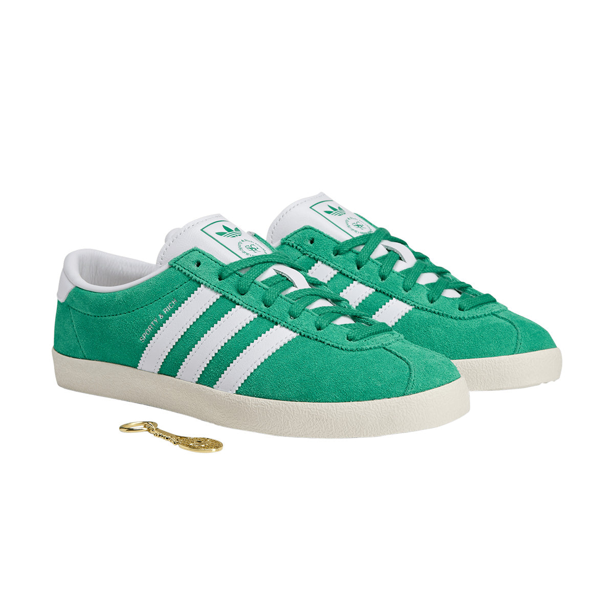 Sporty & Rich Women's Blanc Court Green Cloud White Sneakers - Stylish & Comfortable for Running, Gym, and Casual Wear