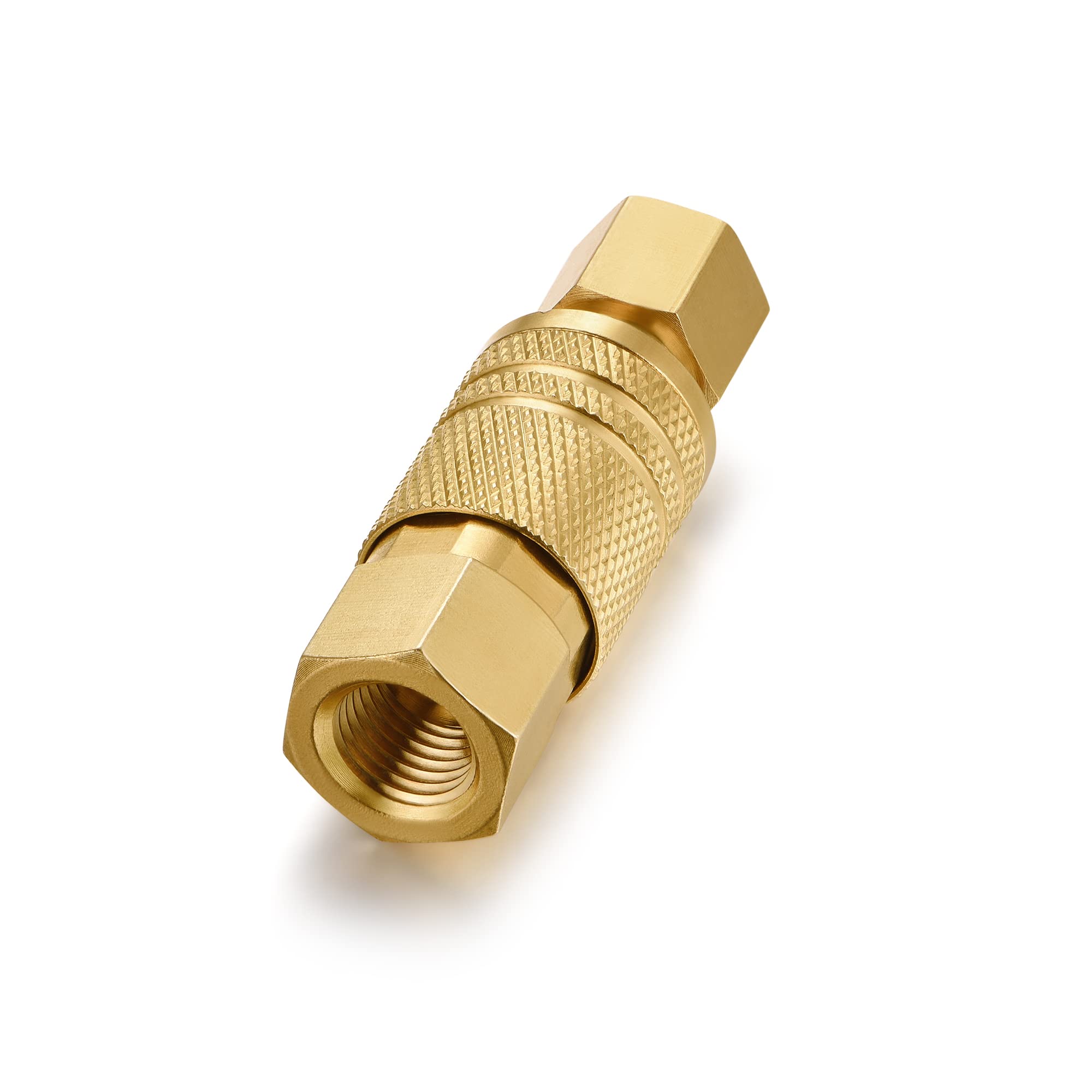 1/4 Inch NPT Industrial Brass Air Coupler and Plug Kit - 4-Piece Quick Connect Air Hose Fittings for Pneumatic Tools, Compressors & Air Systems | Perfect for Workshops, Garages & Industrial Applications