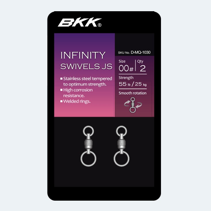 BKK Infinity Swivel JS - Premium Fishing Hook with Ultra-Sharp Point for Freshwater & Saltwater - Perfect for Bass, Trout, and Saltwater Game Fish - Ideal for Anglers and Fishing Enthusiasts