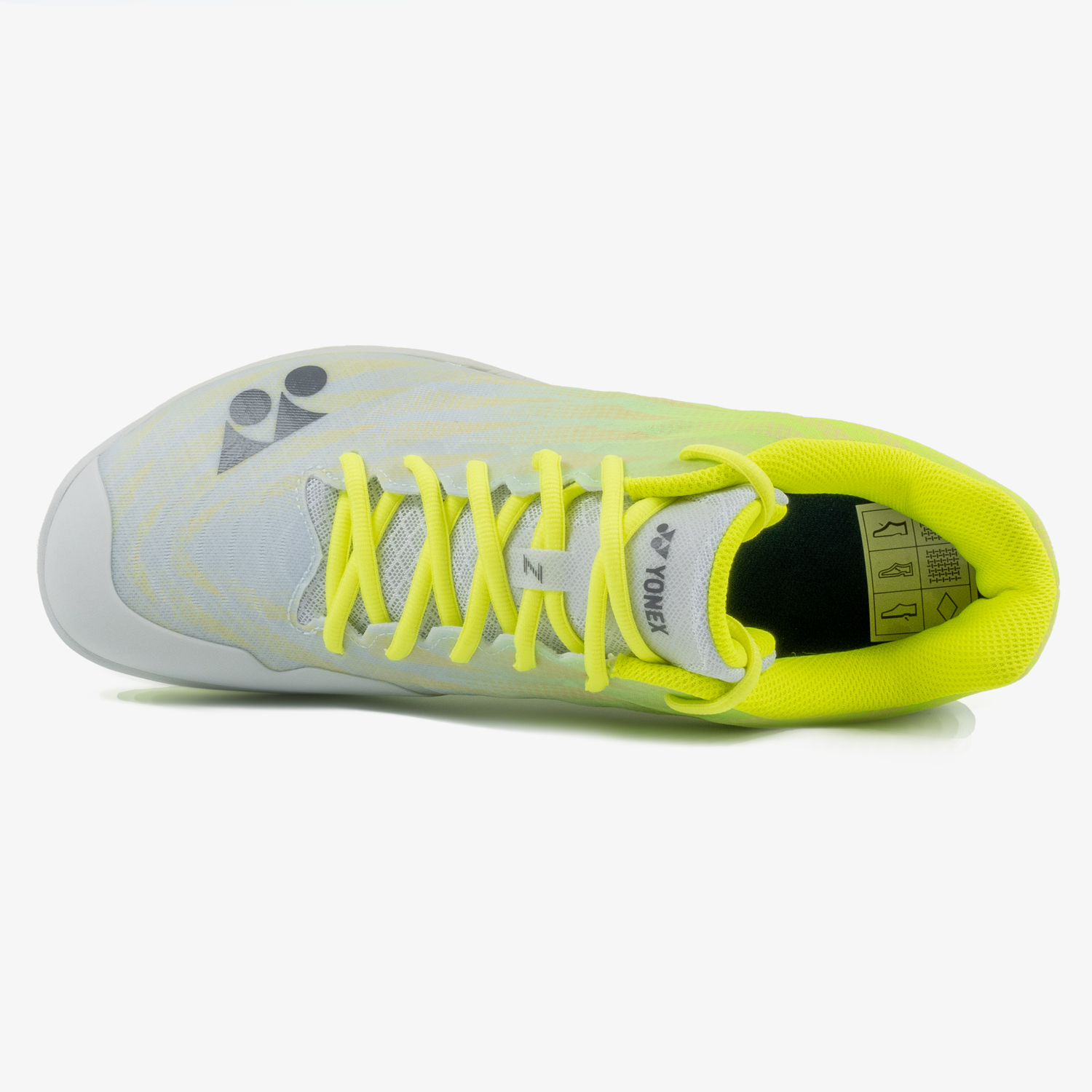 Yonex Aerus Z2 Wide Badminton Shoes for Men & Women - Lightweight Gray/Yellow Court Shoes for Indoor Sports & Training