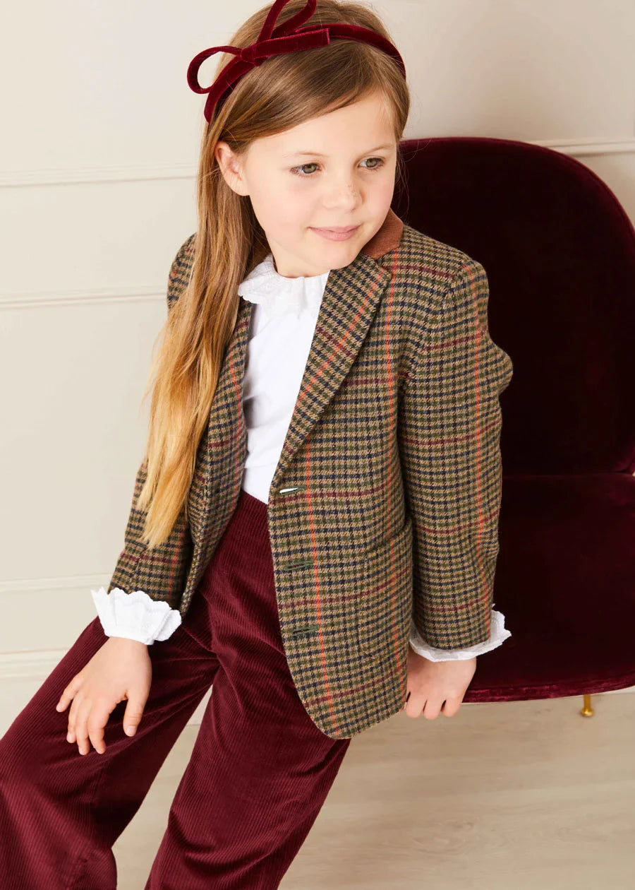 Frill Collar Long Sleeve White Top for Girls (18 Months to 10 Years) - Perfect for School, Parties, and Family Photos
