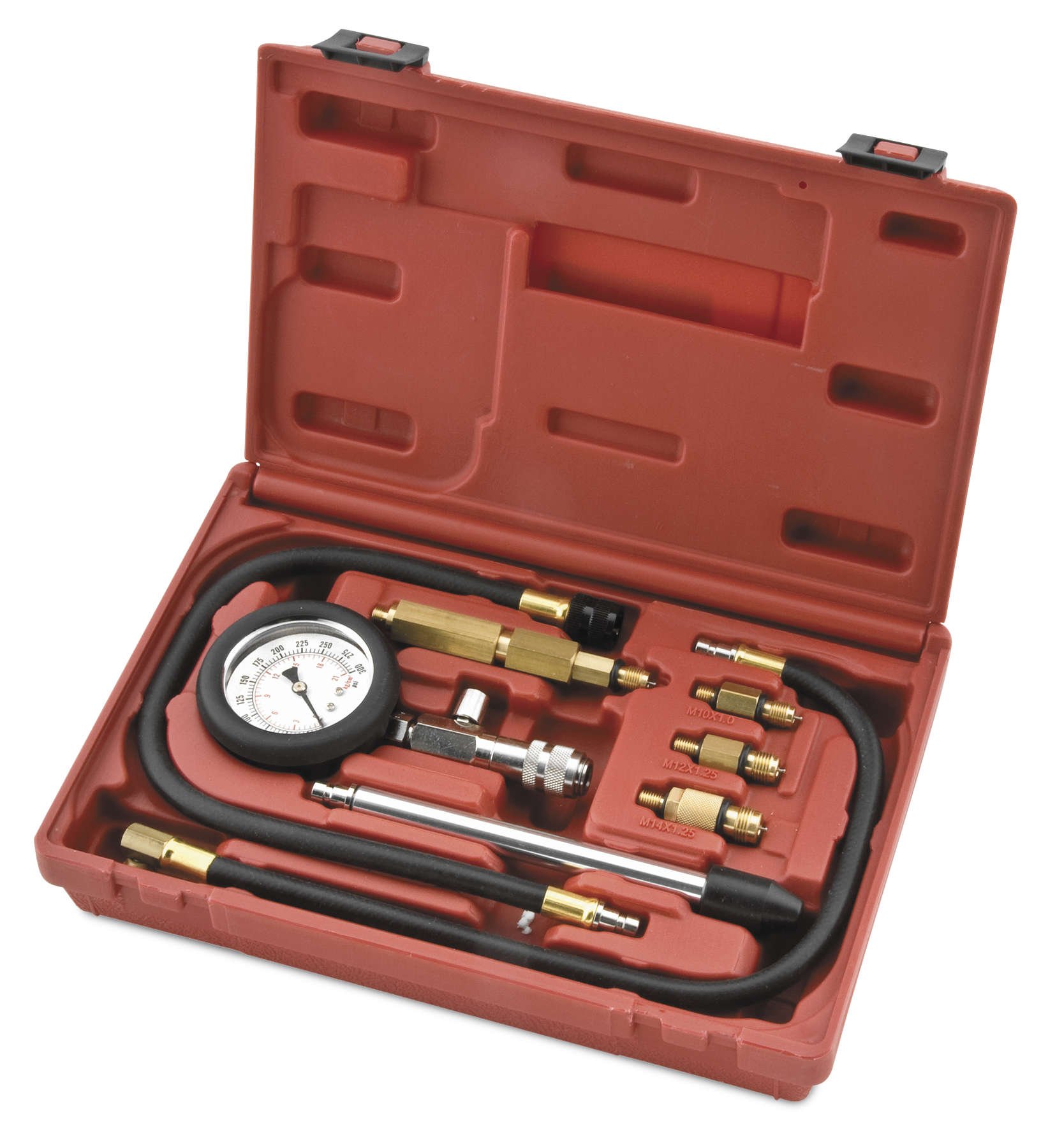 BikeMaster Cylinder Compression Tester Kit - Motorcycle & Small Engine Diagnostic Tool for Accurate Compression Testing - Perfect for Mechanics, DIY Enthusiasts & Small Engine Repair Shops