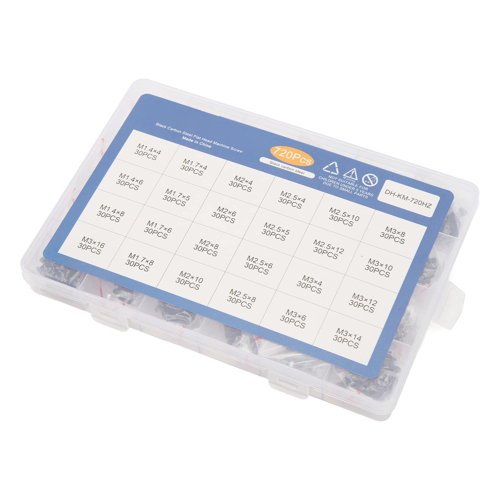 720PCS Laptop Repair Screw Kit - Carbon Steel Replacement Screws for Notebook & Computer Repair with Storage Box - Ideal for DIY Laptop Maintenance and Professional Repairs