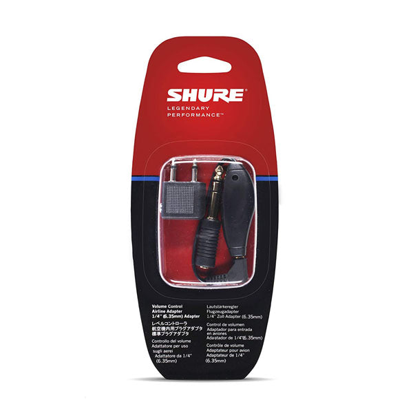 Shure EAADPT-KIT Premium Headphone Adapter with Volume Control - Compatible with Shure Headphones & In-Ear Monitors for Studio Recording, Podcasting & Live Performances