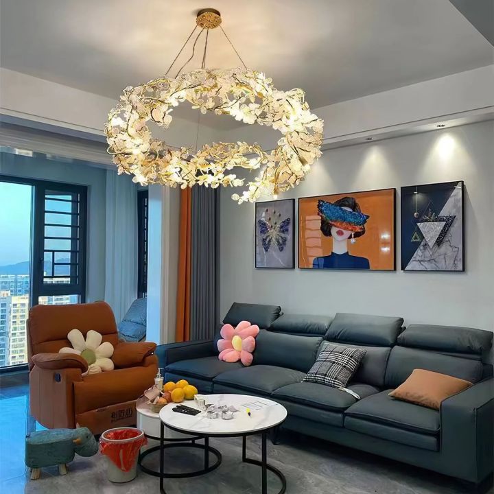 Aurea Modern Chandelier - Elegant Crystal Ceiling Light Fixture for Dining Room, Living Room & Bedroom | Energy Efficient LED Lighting | Perfect for Home Decor & Interior Design