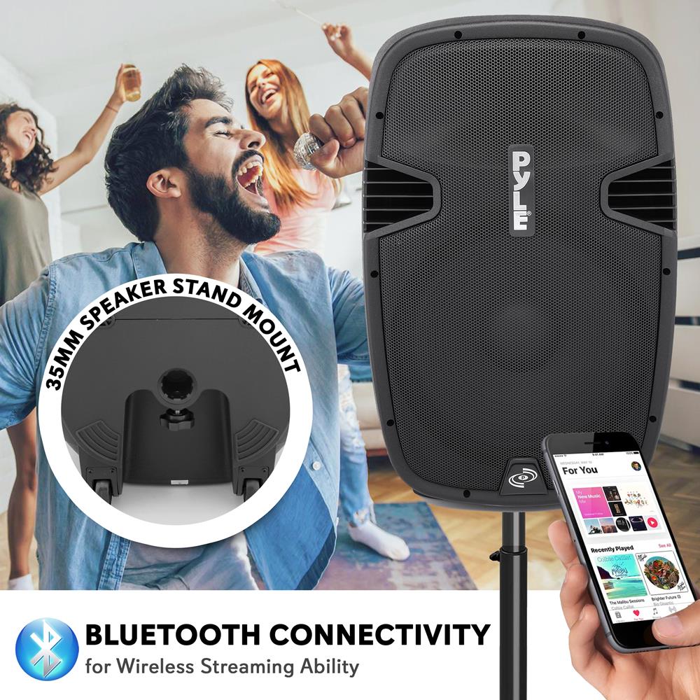 Portable Bluetooth PA Speaker System - High Power Wireless Loudspeaker for Outdoor Events, Parties & Live Performances | Perfect for DJs, Bands & Public Speaking