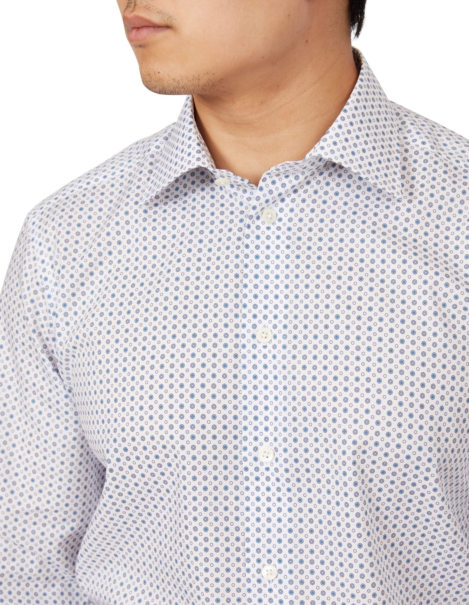 HENRY SARTORIAL Men's Casual Cotton Button Down Shirt - White | Comfortable Breathable Office & Weekend Wear for Men