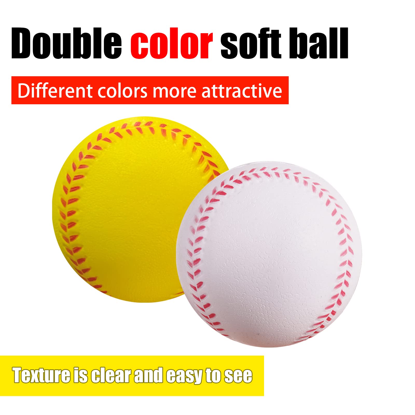12 Pack Soft Foam Baseballs for Kids - Safe Training Baseballs for Throwing, Catching & Batting Practice | Perfect for Backyard Games, Little League Training & Indoor Baseball Practice