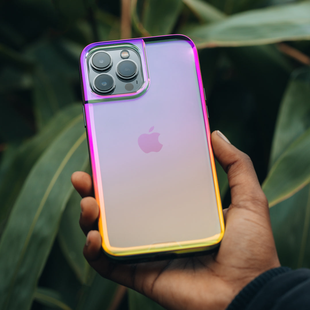 Shimmering Iridescent Phone Case - Crystal Clear Protection for iPhone & Samsung | Trendy Glossy Cover for Everyday Use & Special Occasions