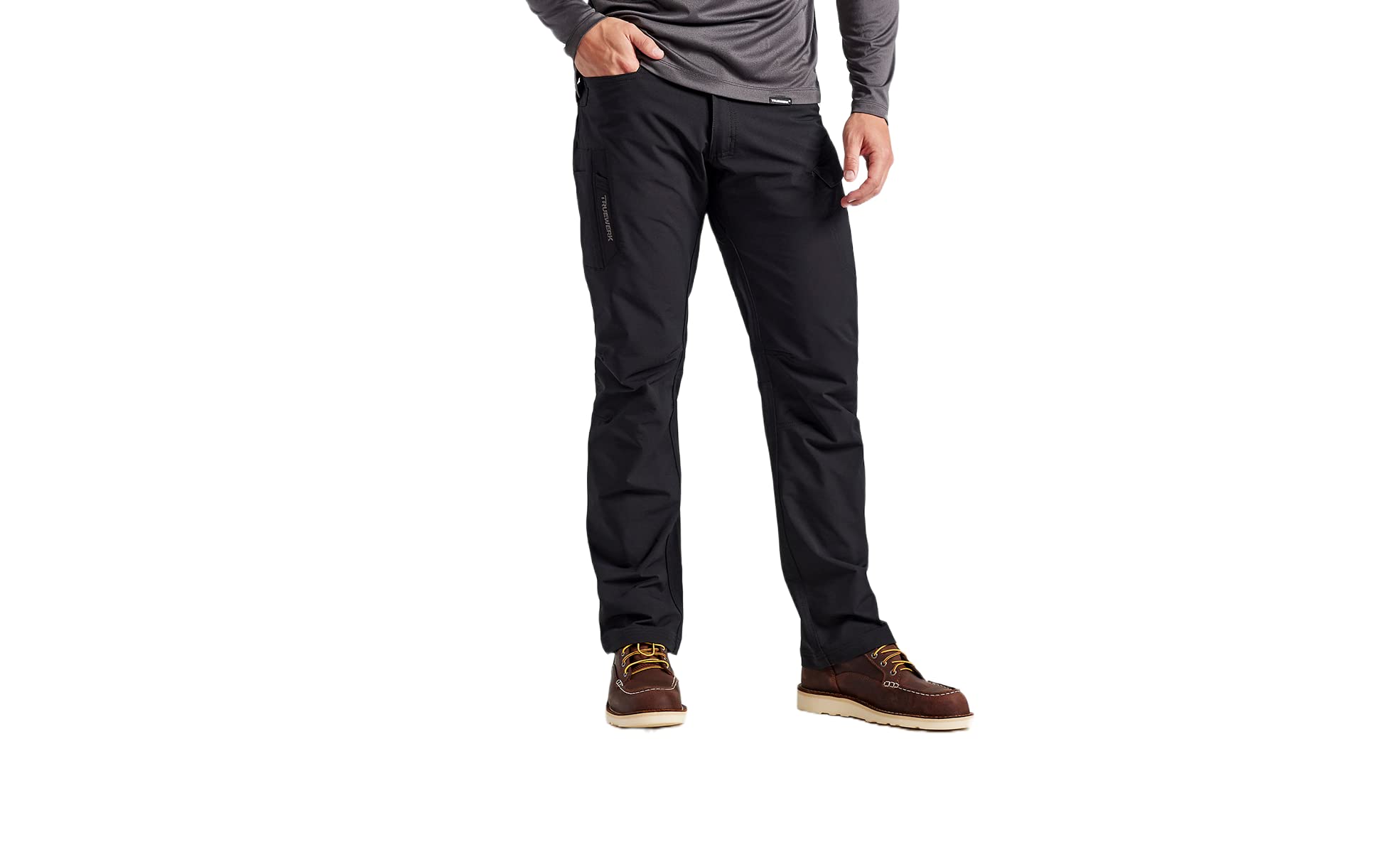 TRUEWERK Men's T2 WerkPant Technical Work Pants - Water Resistant, Lightweight, 4-Way Stretch with Multiple Pockets - Durable Workwear for Construction, Carpentry & Outdoor Activities