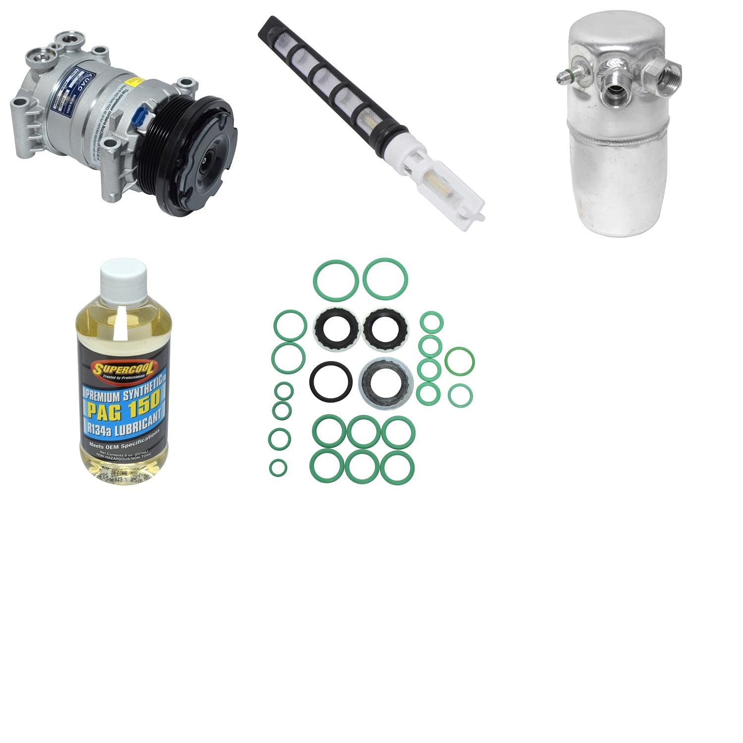 HVAC A/C Compressor Replacement Kit - Compatible with Multiple Car Models | High-Performance Auto AC System Repair Kit for Home Mechanics & Professionals | Perfect for DIY Car Maintenance & AC System Overhaul