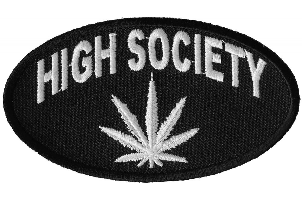 High Society Patch - Premium Embroidered Iron-On Patches for Jackets, Hats & Bags | DIY Customization & Fashion Accessories for Bikers, Skaters & Streetwear Enthusiasts