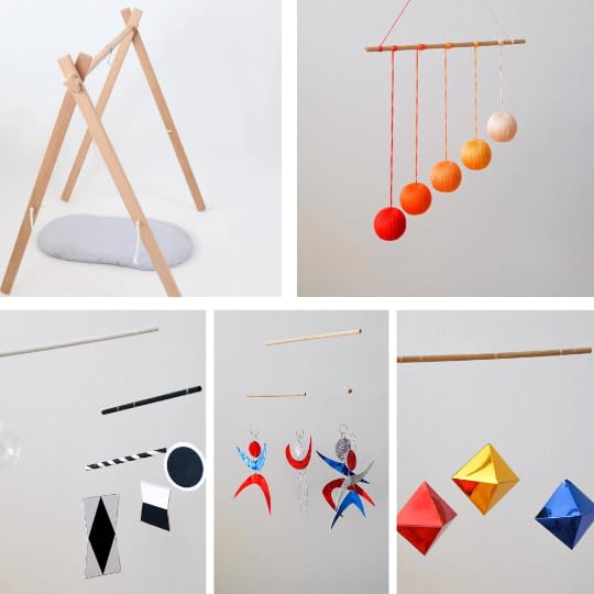 Montessori Baby Mobile Set - 4-in-1 Crib Mobile Gym with Octahedron & Munari Mobiles | Hanging Toys for Newborns & Infants | Perfect for Nursery Decor & Early Childhood Development