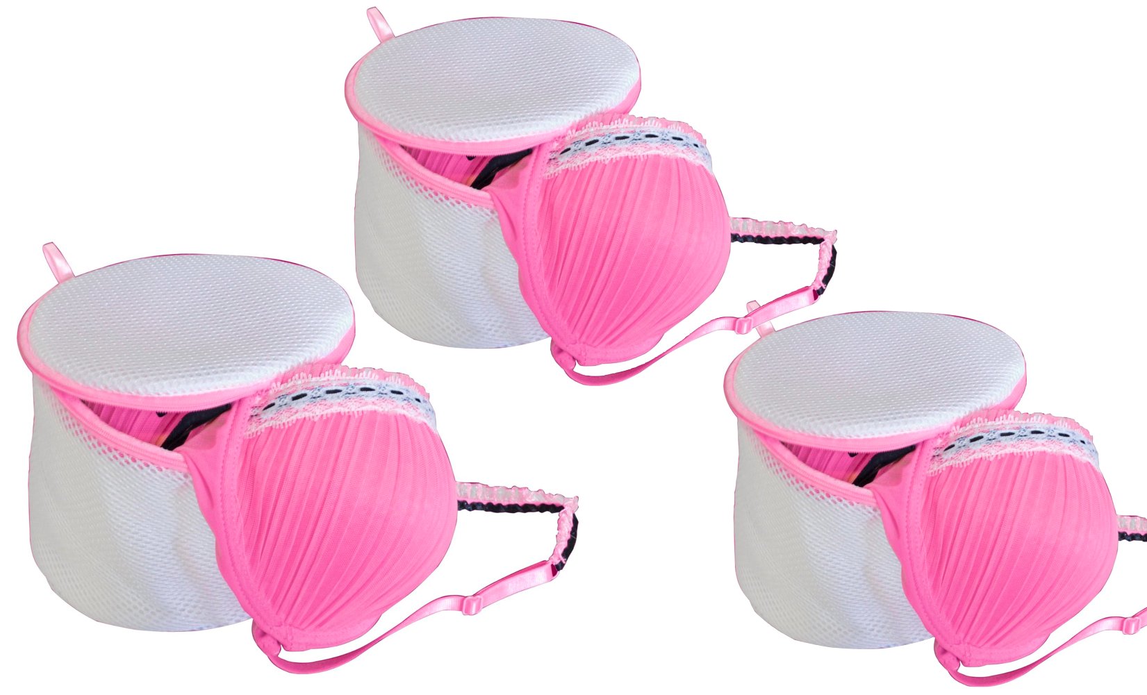 TeBeInStyle Women's Reusable Lingerie Wash Bags & Delicates Laundry Protectors - Mesh Bra Storage for Travel, Gym & Hand Wash (Set of 3)