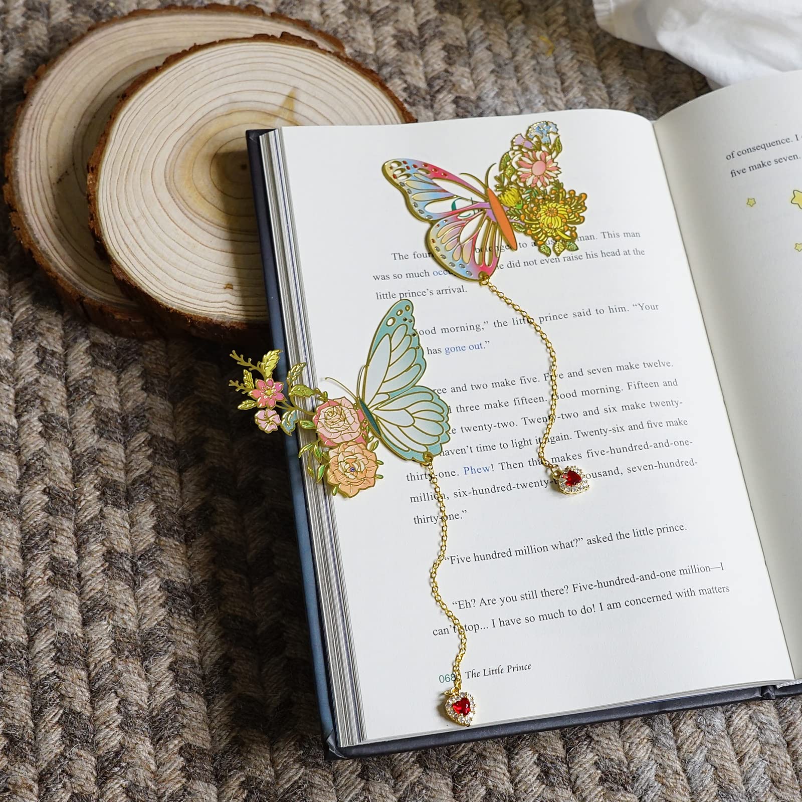Cute Butterfly Metal Bookmarks for Women - Unique Funny Book Markers for Book Lovers, Teachers, Valentine's Day, Mother's Day, Christmas & Birthday Gifts - Perfect for Reading, Book Club Favors & Literary-Themed Presents