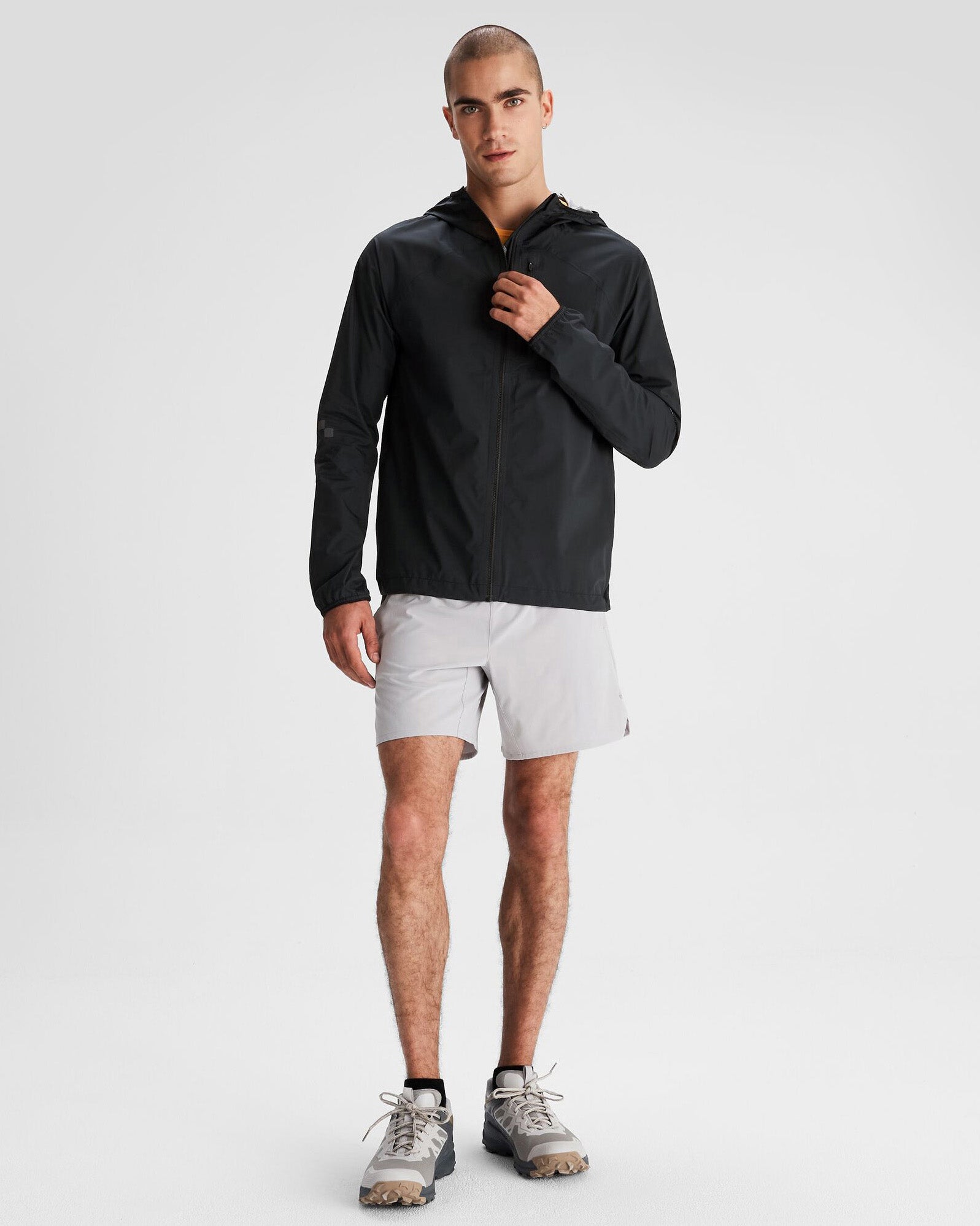 Men's Seeker 2.5L Waterproof Rain Jacket - Lightweight Windbreaker for Hiking & Outdoor Activities - Black Stingray Color