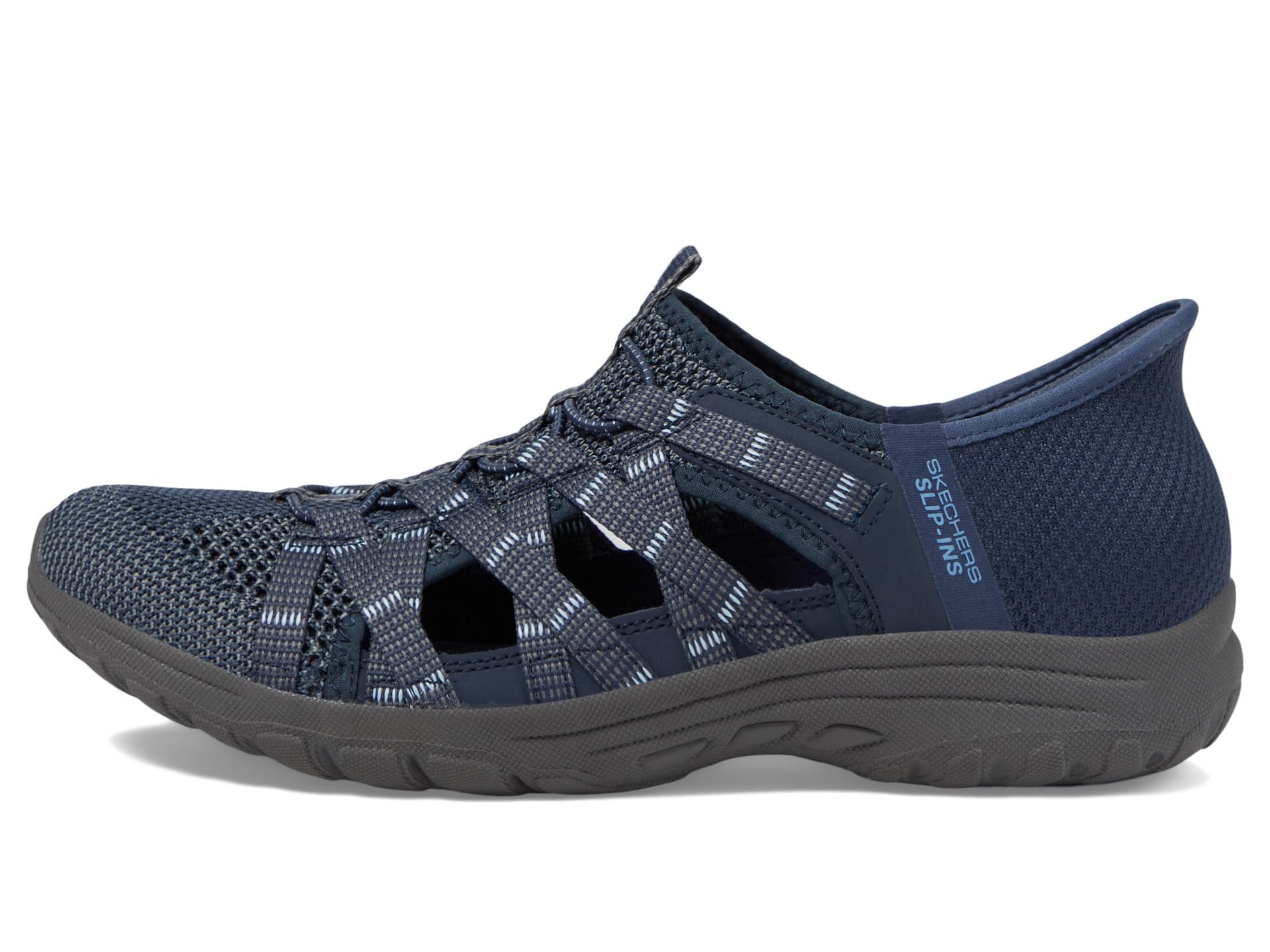 Skechers Women's Slip-Ins Reggae Fest 2.0 Sneakers - Comfortable Casual Shoes in Neap Tide Gray | Perfect for Walking, Travel & Everyday Wear