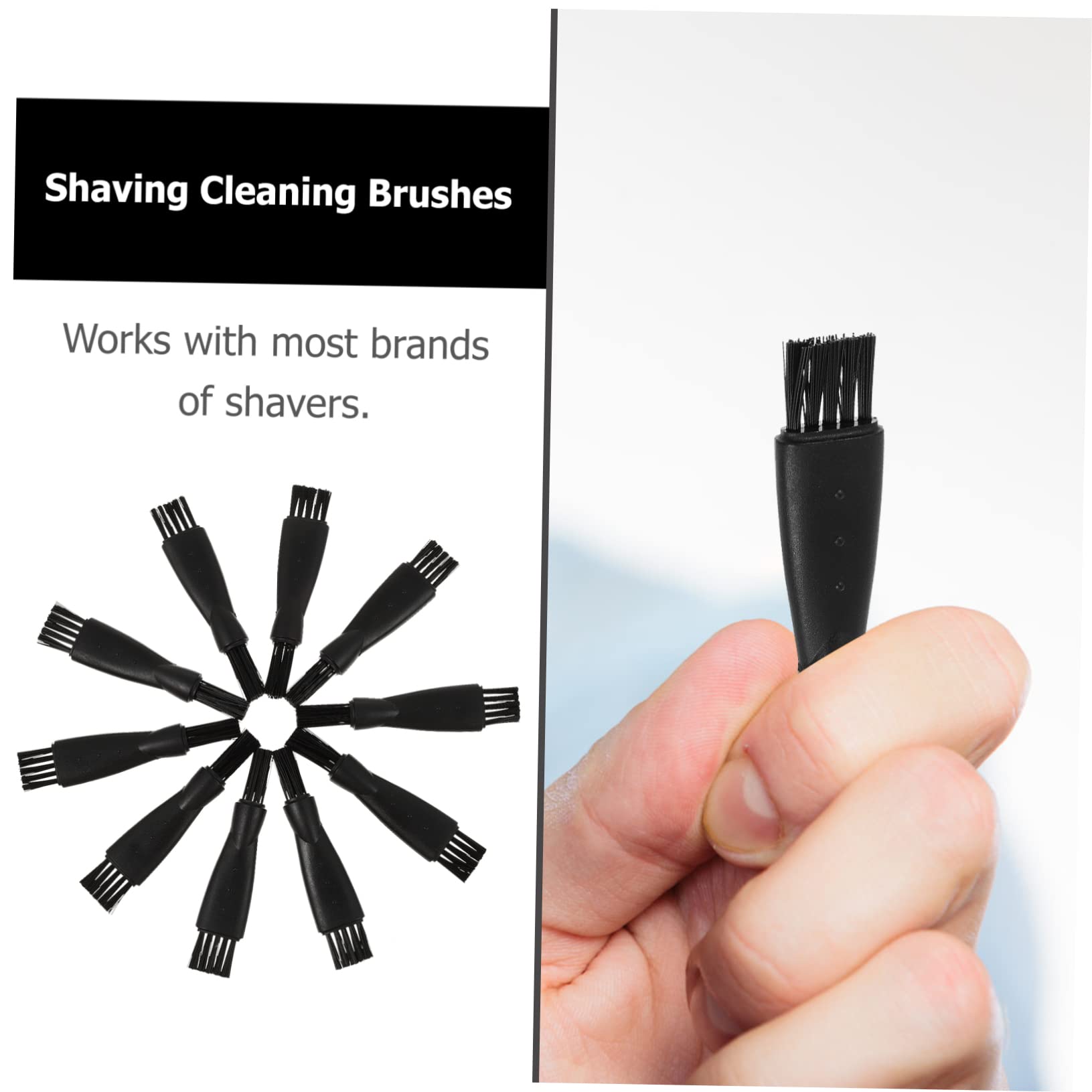 Baluue 10-Pack Electric Hairbrush Cleaner & Shaver Refills - One Blade Power Scrubber for Bathroom Cleaning, Men's Grooming & Electric Shaver Maintenance - Perfect for Home, Salon & Travel Use