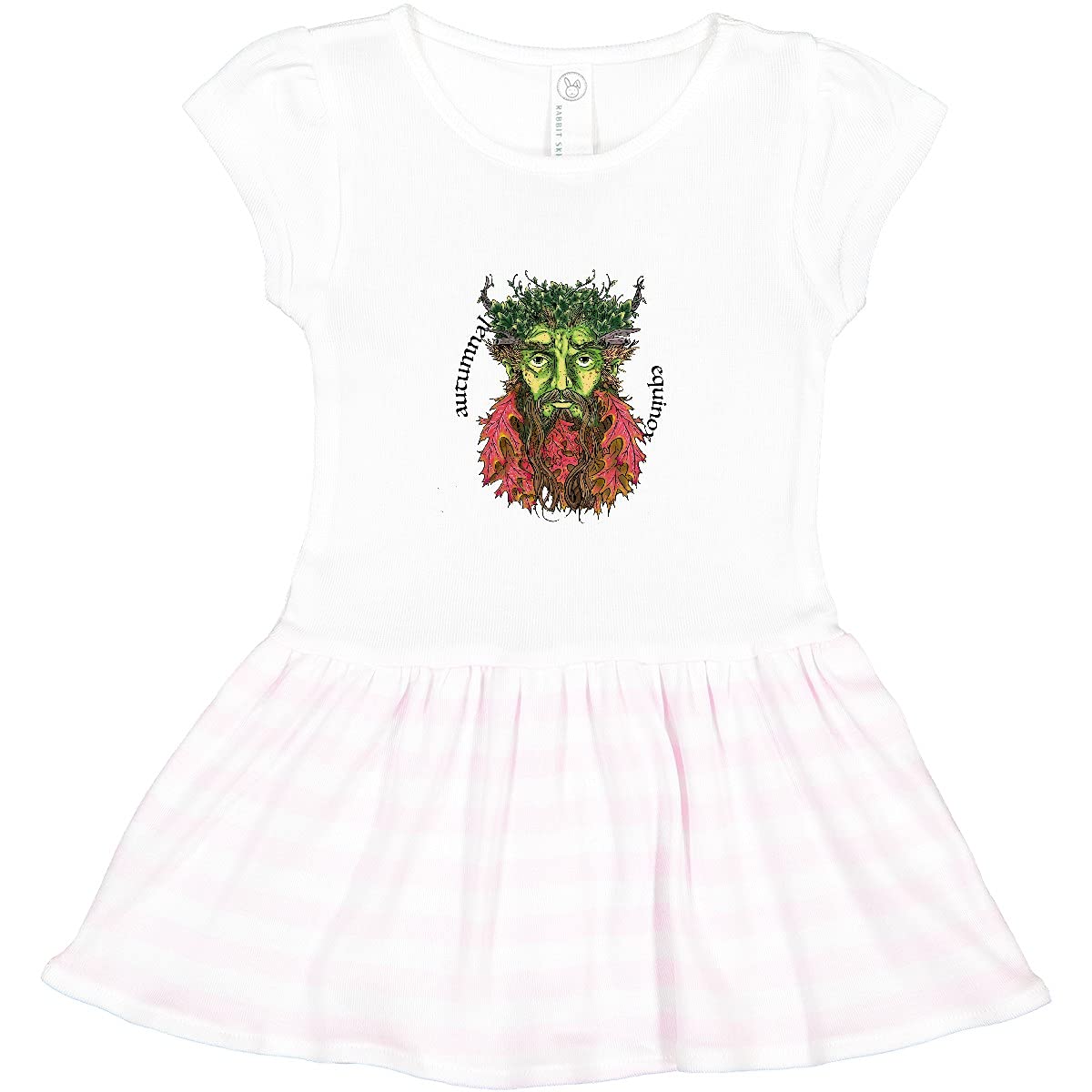 Inktastic Autumnal Equinox Green Man Toddler Dress for Girls - Fall Themed Kids Outfit for Halloween, Thanksgiving & Seasonal Photoshoots