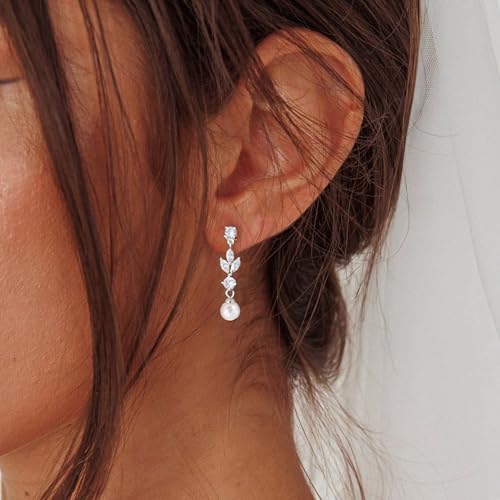 silver wedding earrings