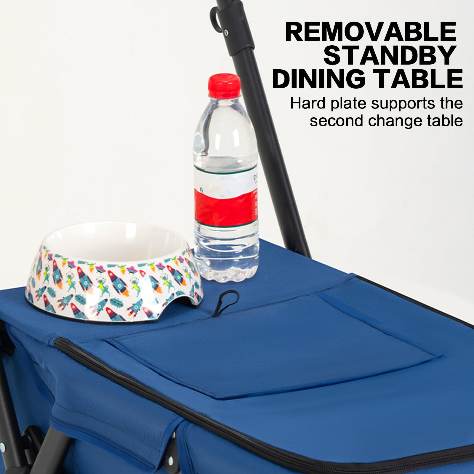 Blue Folding Pet Stroller for Cats & Dogs - Travel Carrier for Outdoors