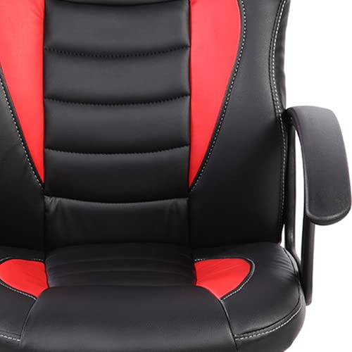 Ergonomic Gaming Chair for Office & Home - Adjustable Reclining Racing Style Computer Chair for Teens & Adults - Perfect for Gaming, Working, Studying in Bedroom or Workspace - Red