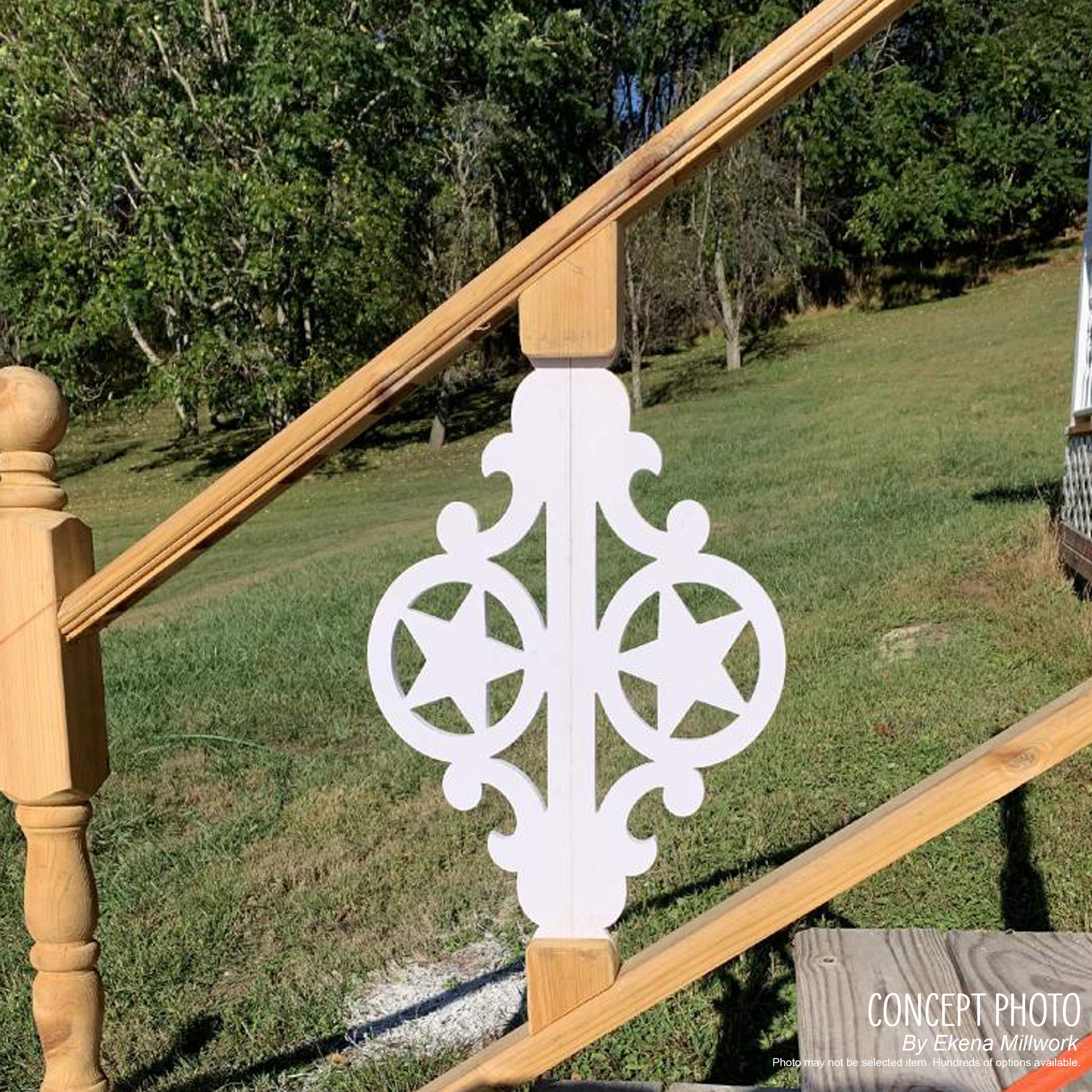 Ekena Millwork BKTP01X10X10WW Wagon Wheel Architectural Grade PVC Brackets - 5/8