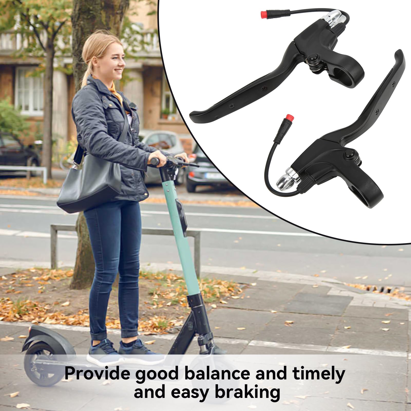 Premium E-Bike Brake Lever Set - Left & Right Waterproof Handlebars for Electric Bicycle, Scooter & Mini Bike | Perfect for Commuting, Off-Road & Urban Riding
