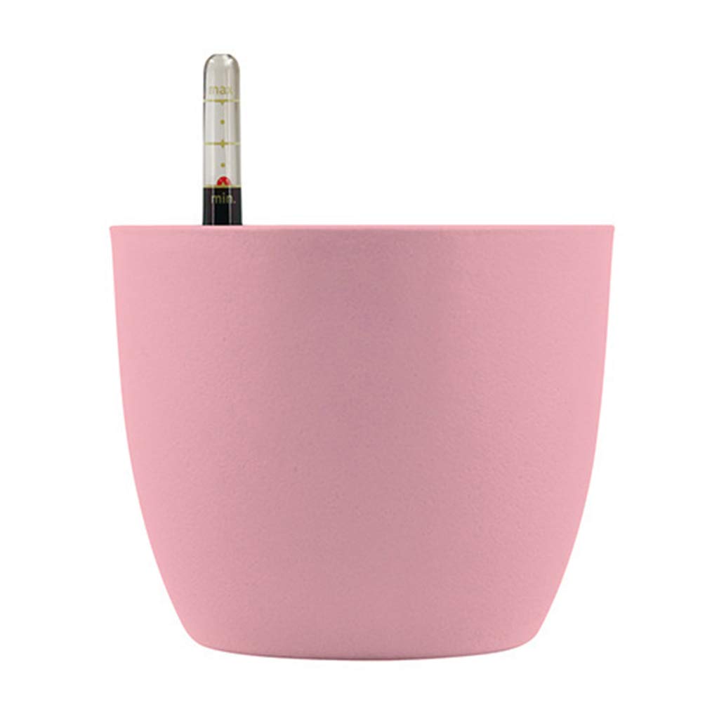 Youngy Self Watering Flower Pots - 6x5 Inch Indoor Planters with Water Level Indicator, Hot Pink - Perfect for Home Decor, Office Plants & Herb Gardens
