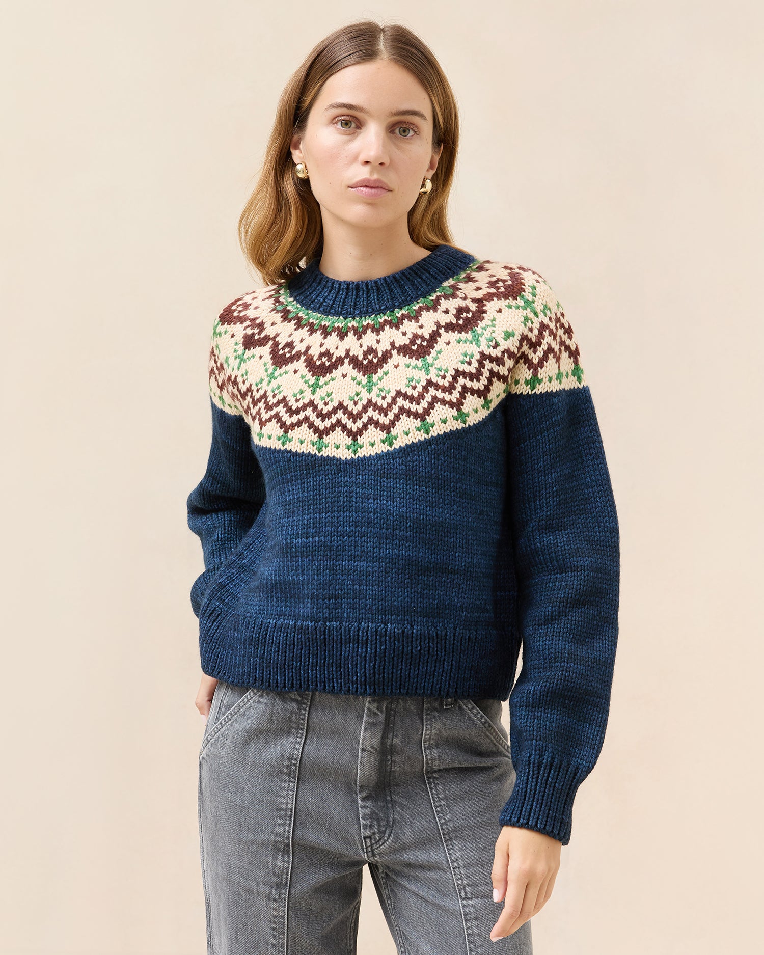 Ian Fairisle Sweater for Men - Classic Knit Wool Pullover with Nordic Patterns | Perfect for Winter, Christmas & Casual Outfits