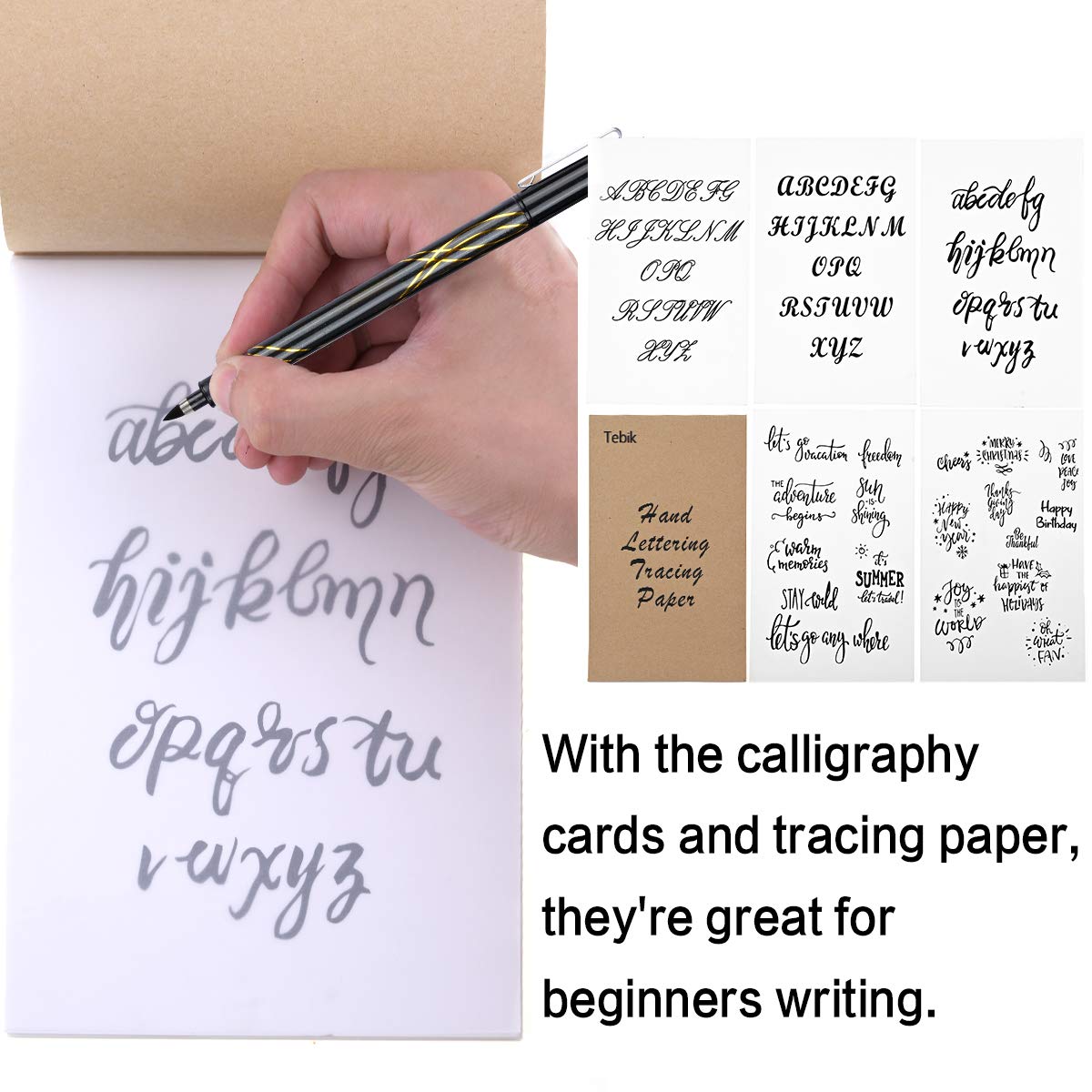 22-Piece Calligraphy Pen Set for Beginners - Hand Lettering Markers Kit with Fine & Brush Tips for Writing, Journaling, Art Drawing, Card Making & Design - Perfect for DIY Projects, Wedding Invitations & Scrapbooking