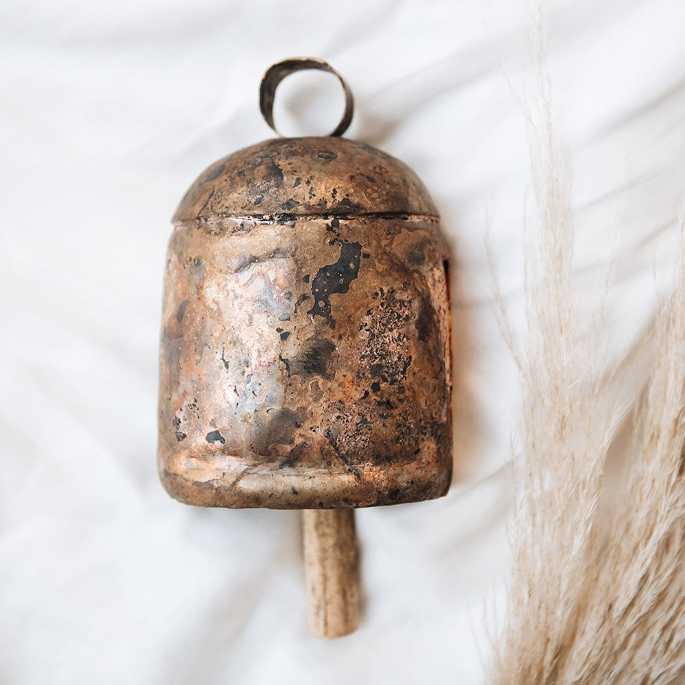 Handmade XL Copper Bell - Premium Decorative Wind Chime for Home, Garden, and Outdoor Decor
