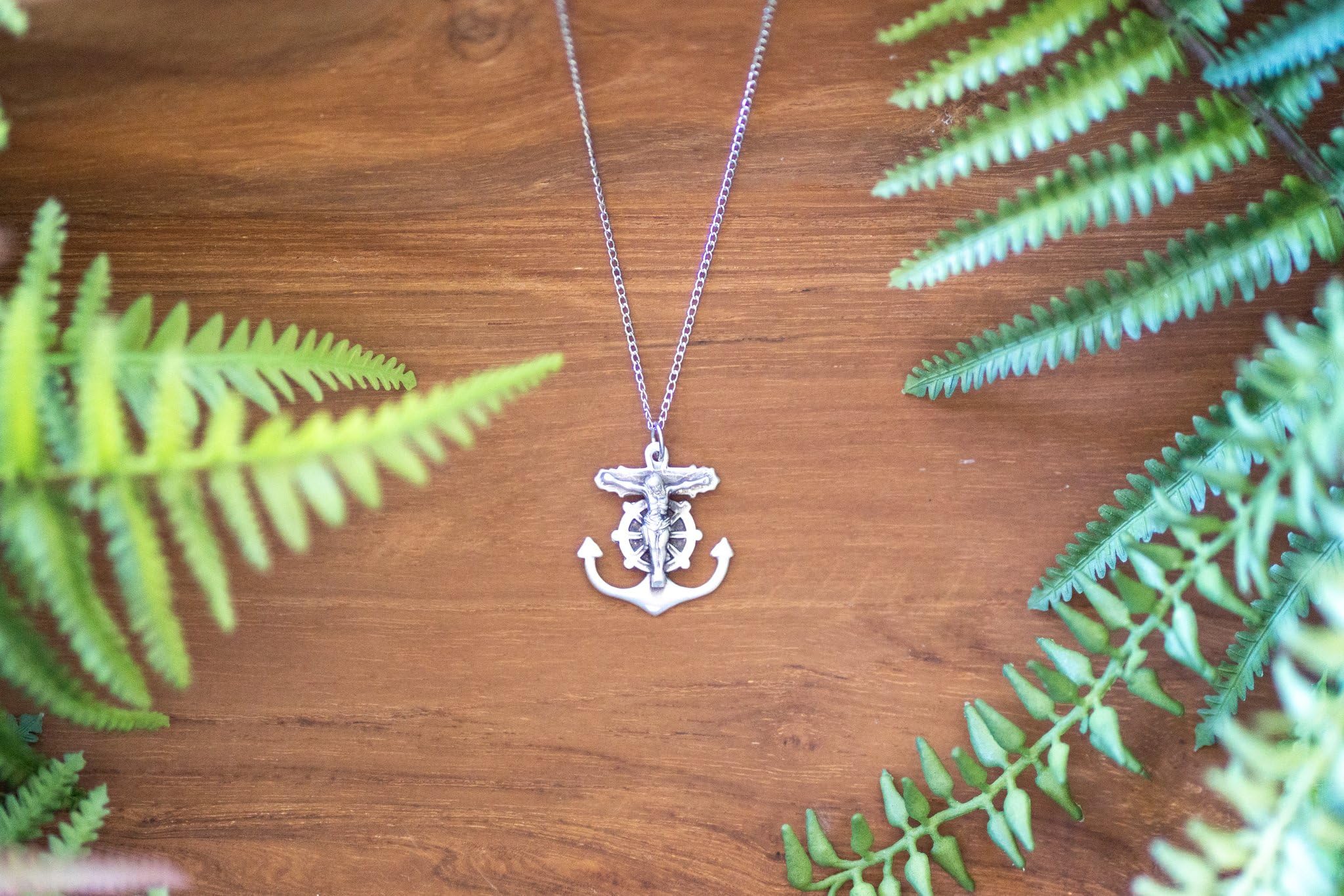 Heartland Store 925 Sterling Silver Anchor Crucifix Pendant Necklace for Men & Women | Religious Jewelry, USA Made | Perfect for Daily Wear, Gifts & Faith-Based Occasions