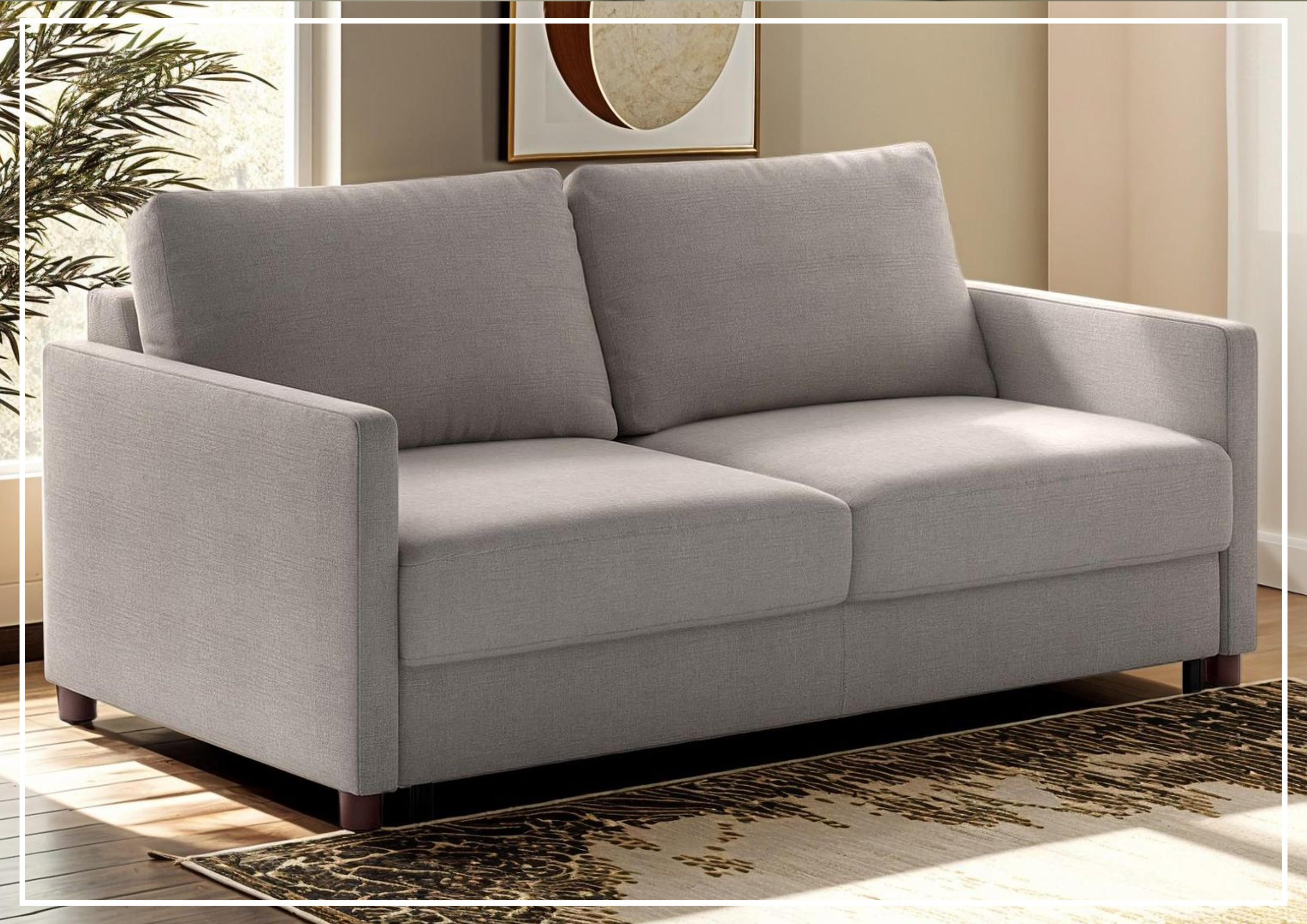 Luonto Polar Queen Fabric Sofa Sleeper with Level Function - Convertible Sleeper Sofa Bed for Small Spaces, Living Room, Guest Room & Apartment