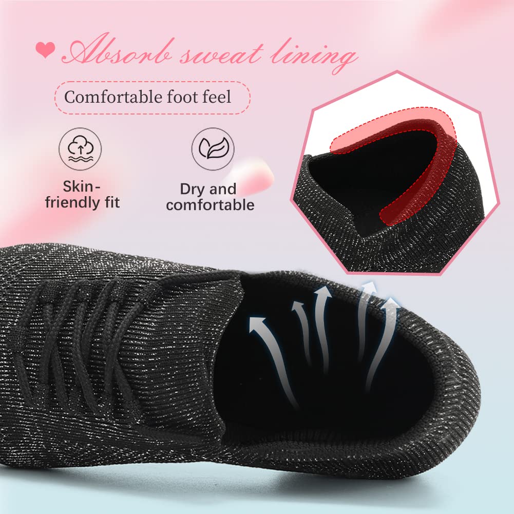 YKXLM Women's Standard Practice Social Dance Sneakers - Low Heel Ballroom Shoes for Beginners | Perfect for Latin, Salsa & Wedding Dance Practice