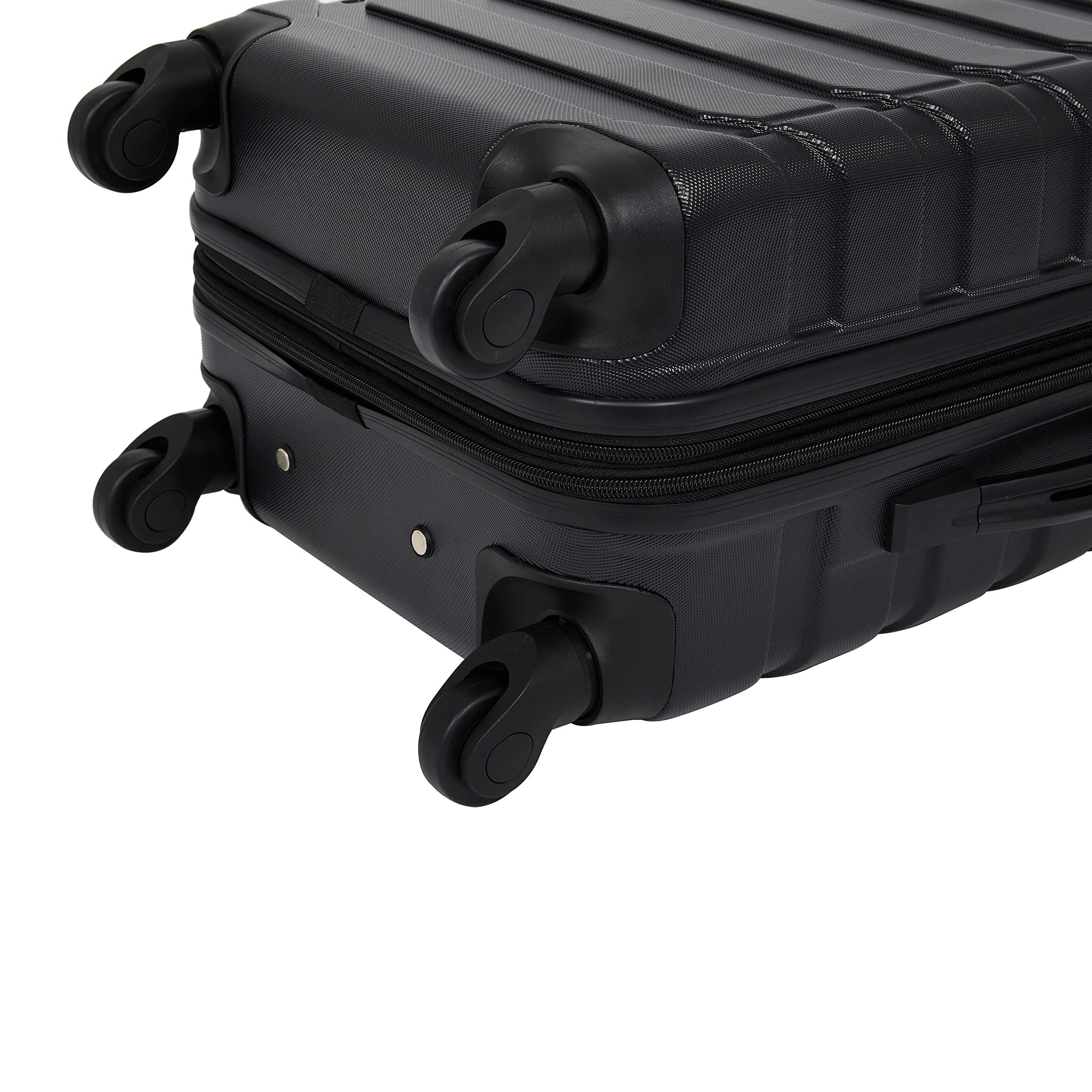 Wrangler Miami 5-Piece Black Luggage & Packing Cubes Set - Perfect for Travel Organization, Suitcase Compartment Dividers, Carry-on Packing Accessories