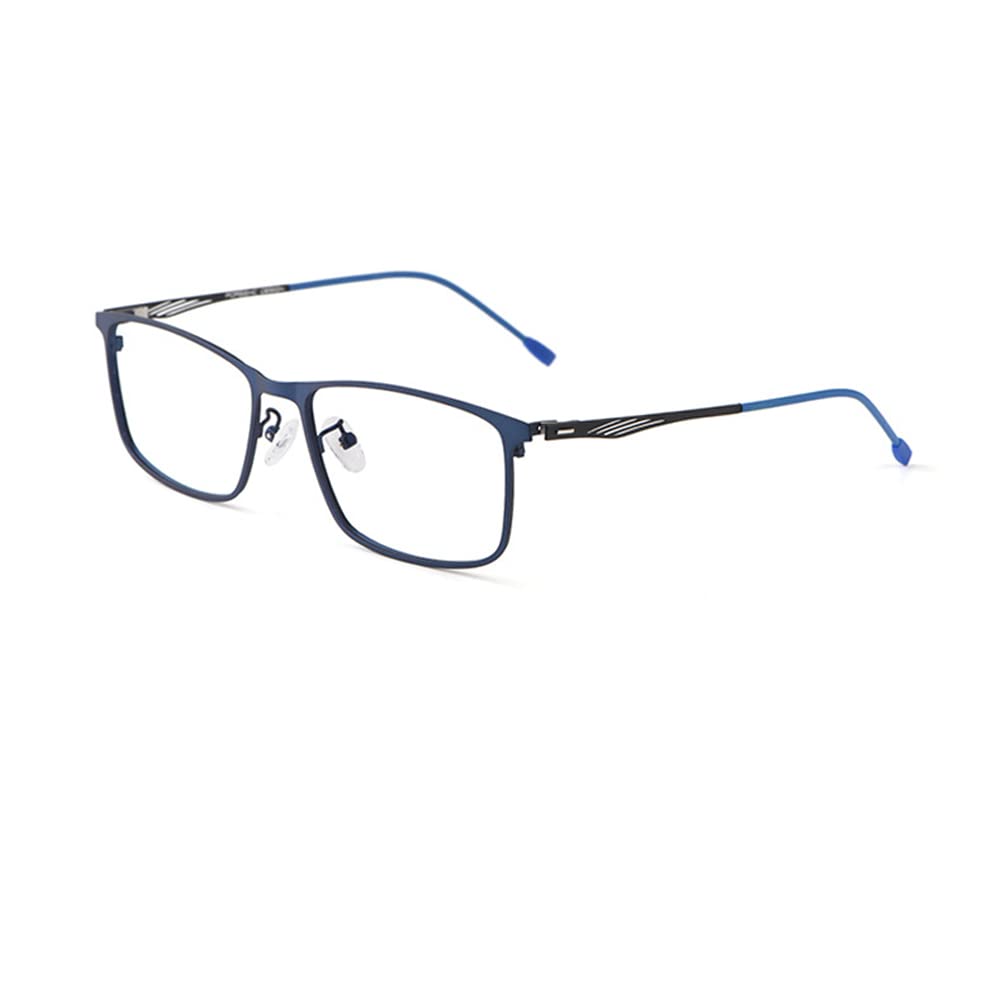 Premium Progressive Multifocal Blue Light Blocking Reading Glasses for Men - Titanium Business Frame with HD Aspheric Lenses (+1.0 to +3.0 Diopter) - Ideal for Office Work, Computer Use & Reading