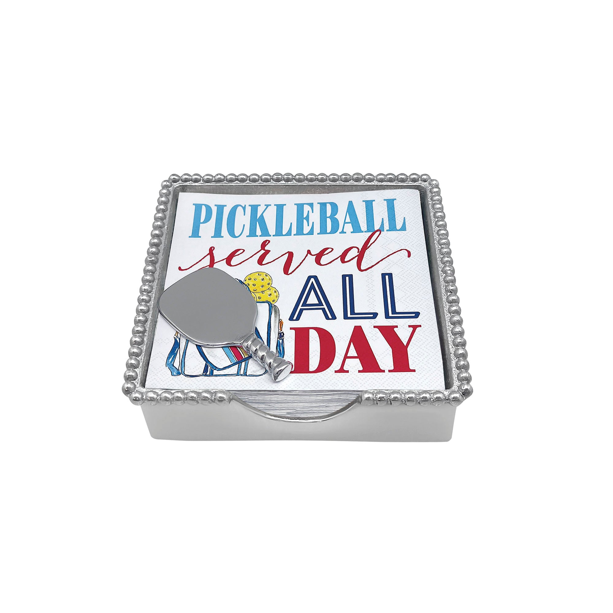 Premium Pickle Ball Beaded Napkin Holder Set - Elegant Tableware for Weddings, Parties & Home Decor
