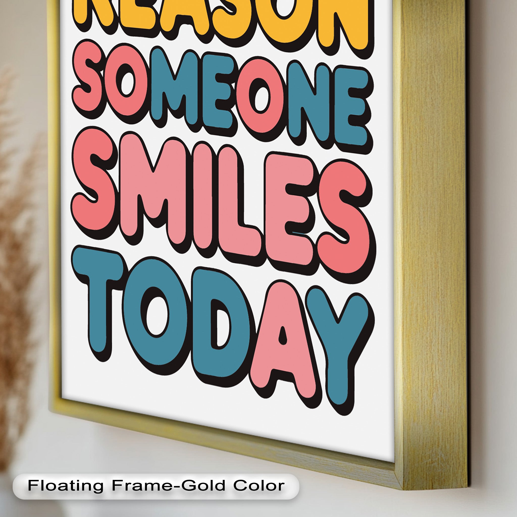 Be the Reason Someone Smiles - Handmade Oil Painting Wall Art for Living Room, Bedroom & Office Decor | Unique Gift Idea for Home & Holidays