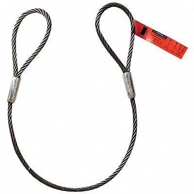 10 ft Heavy Duty Wire Rope Sling - Lifting & Rigging Equipment for Construction, Towing & Industrial Use