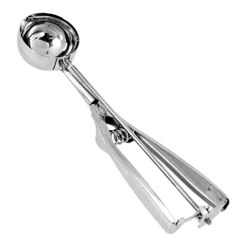 Premium 3-Size Ice Cream Scoop with Trigger - Stainless Steel Cookie Spoon & Ice Ball Mold - Non-Stick Design for Potatoes, Watermelon & Ice Cream - Perfect for Dessert Making, Party Serving & Kitchen Use (6cm)