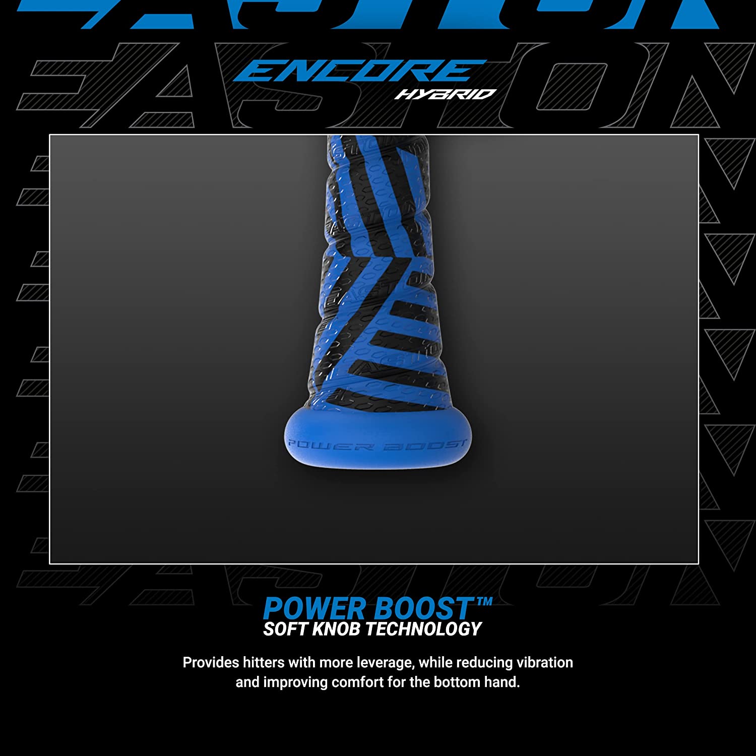 Easton 2023 Encore Hybrid USSSA Baseball Bat - 2-Piece Hybrid Design in Black/Blue | Perfect for Youth & Adult League Games, Training & Practice
