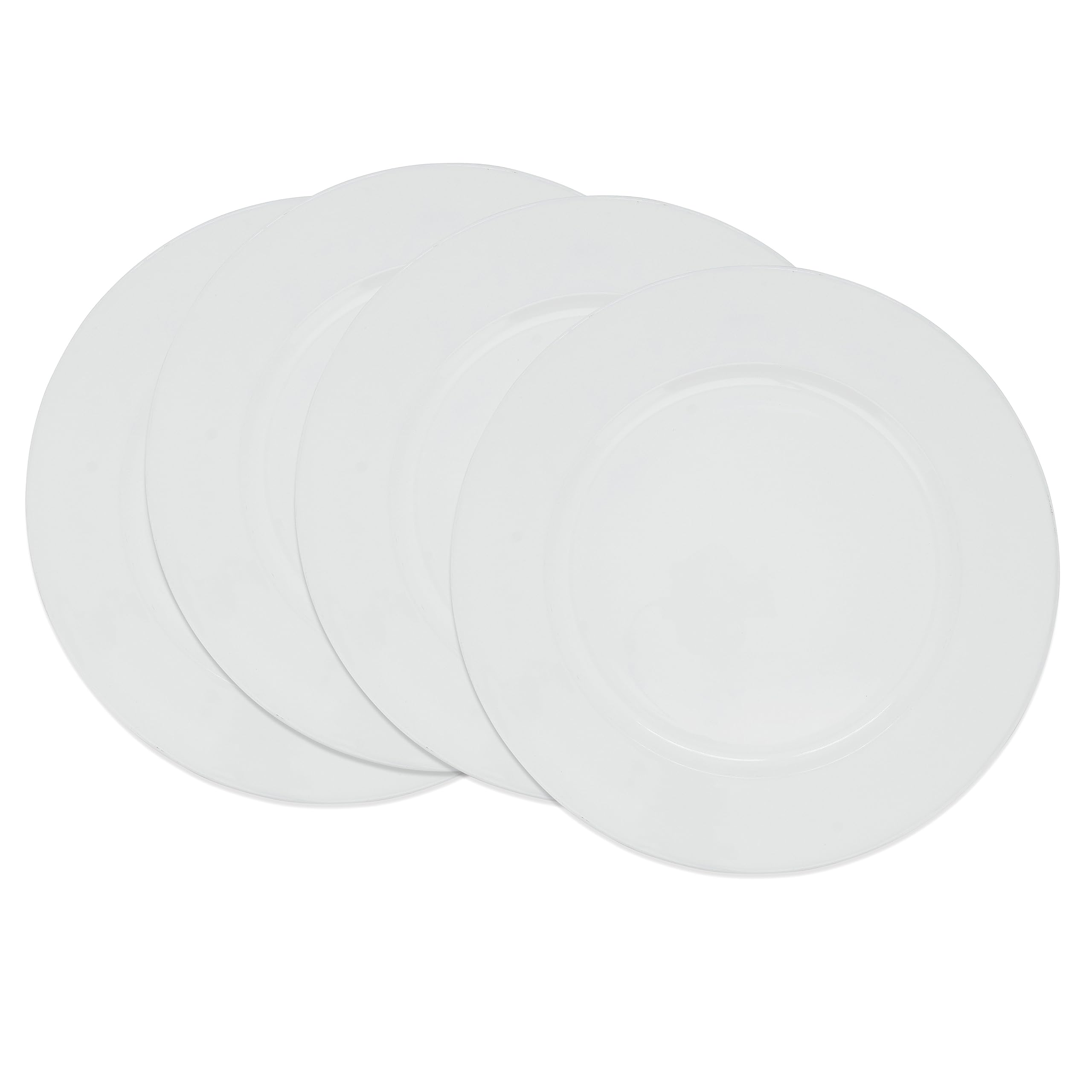 SARO LIFESTYLE 12-Inch Classic Charger Plates Set of 4 - Elegant Gold Rim Dinner Plates for Wedding, Party & Formal Dining - Premium Quality Decorative Serving Dishes for Buffet, Holiday & Special Occasions