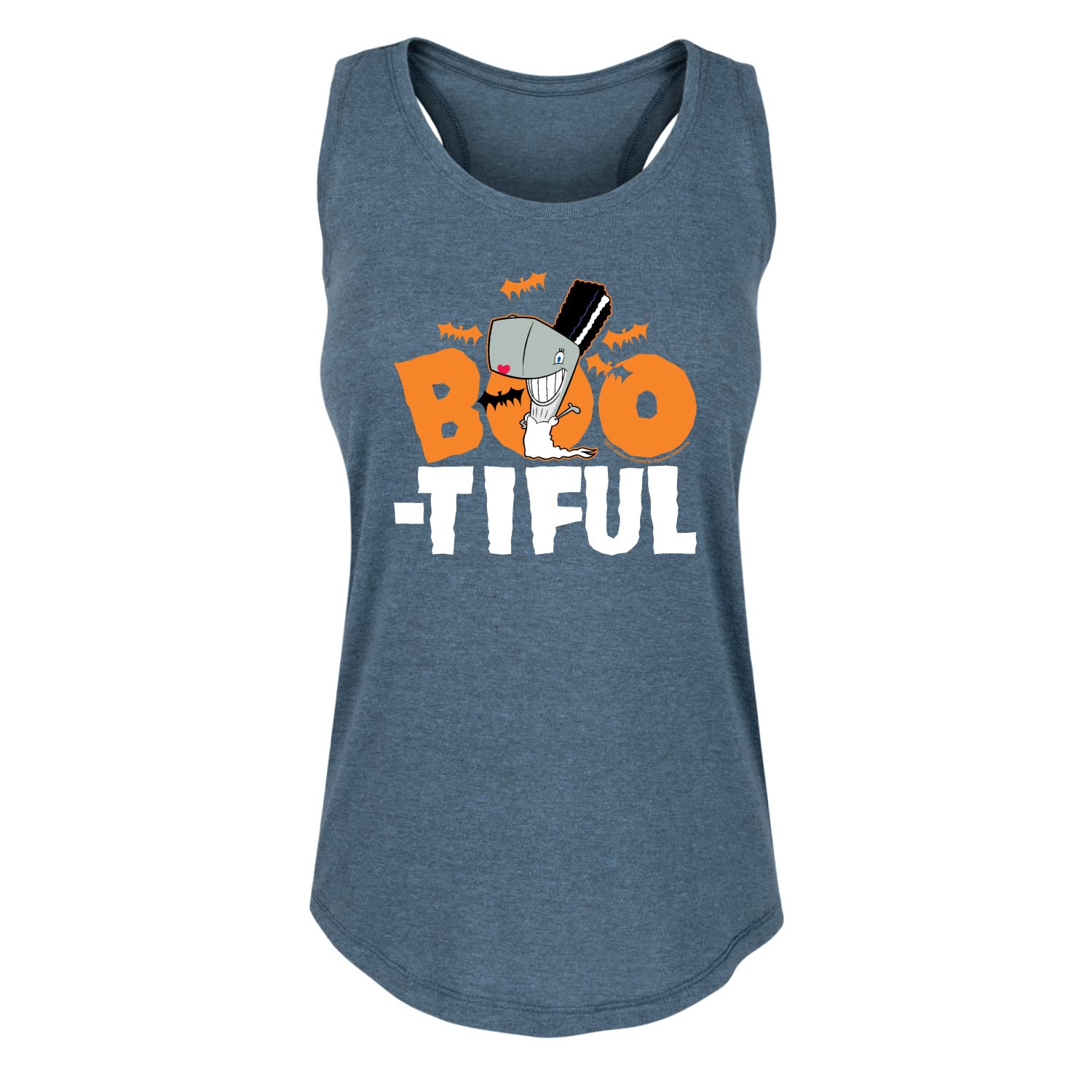 SpongeBob SquarePants Women's Racerback Tank Top - 'Boo-Tiful' Halloween Graphic Tee - Soft & Comfortable Workout & Casual Wear