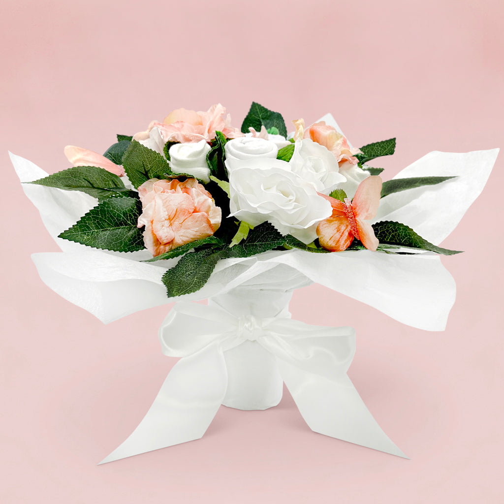 Handmade Baby Clothes Bouquet Gift Set - Perfect for Mother's Day, Baby Shower & New Mom Gifts - Adorable Floral Arrangement with Infant Onesies