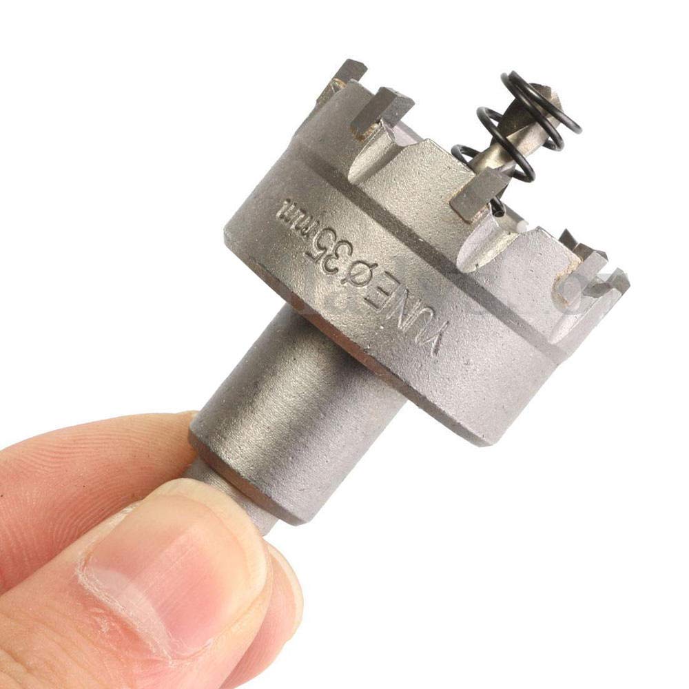 Premium Carbide Tipped TCT Drill Bit Set for Stainless Steel & Metal Alloy - 32mm Hole Saw for Thick Steel Plates - Perfect for Metalworking, Construction & DIY Projects