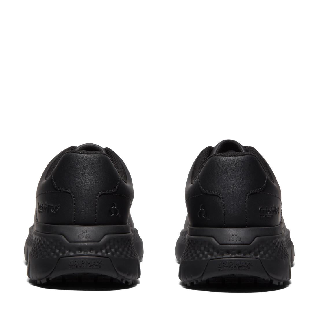 Slip Resistant Work Shoes for Men & Women - Black Leather Safety Shoes with Power Shift Technology - Ideal for Restaurant, Kitchen, Construction & Healthcare Workers