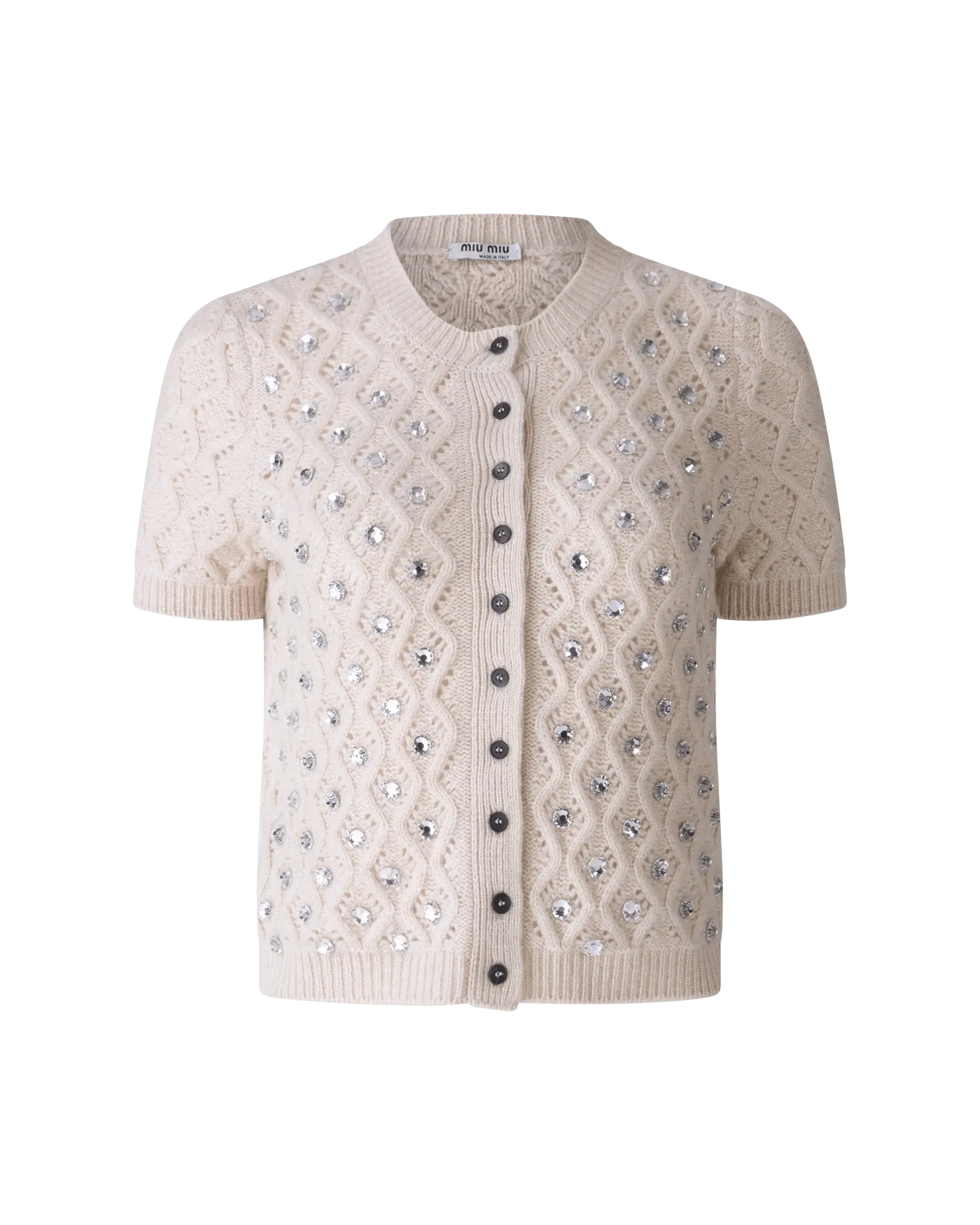 Luxury Embroidered Losanghe Cashmere Cardigan for Women - Soft & Warm Winter Sweater - Perfect for Office, Travel & Casual Wear